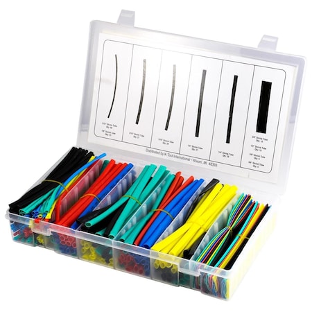 K-Tool International Heat Shrink Tube Assortment For Electrical Wires, 235Pc. KTI07740